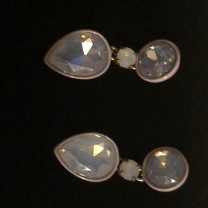 Jcrew dangling pink crystal earrings